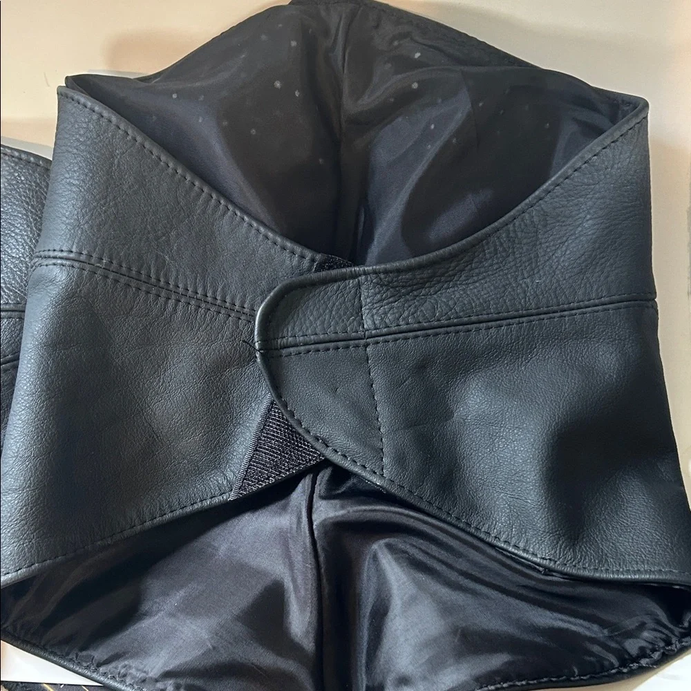 Chic Black Leather Mask